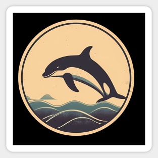 Minimal Orca, Love Orcas Sticker